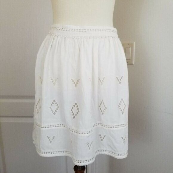 Scotch & Soda Dresses & Skirts - Scotch & Soda Skirt 2 White Lace Insert Eyelet Beach Holiday Summer Resort
